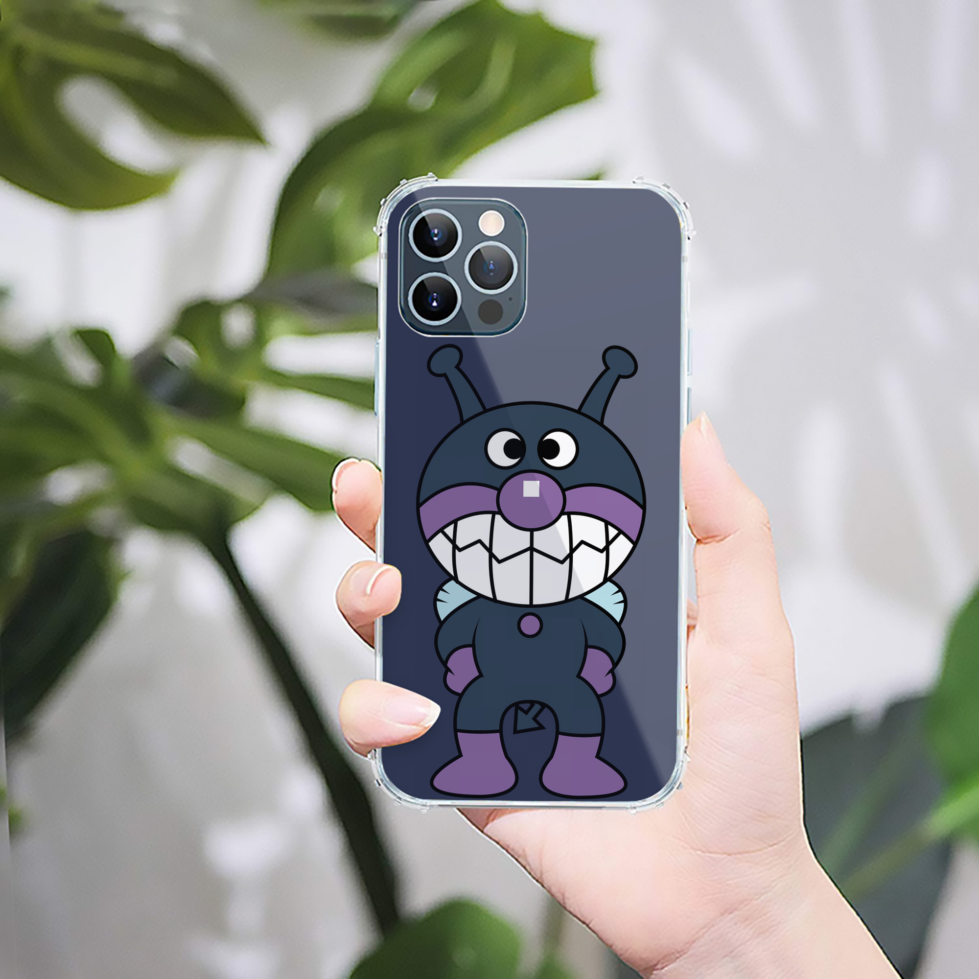 （画像用） アンパンマン Anpanman 【iPhone 12シリーズ対応】透明スマホケース（クリアソフトケース）